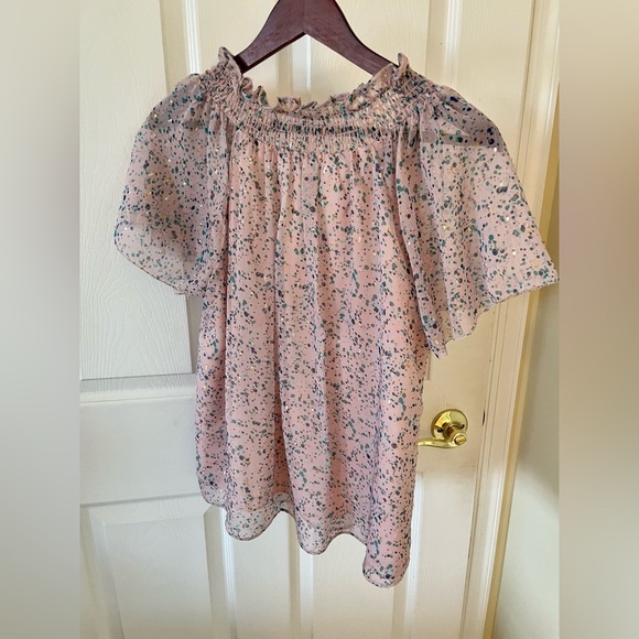 Women loose shirt light pink and sliver size S - Picture 5 of 5